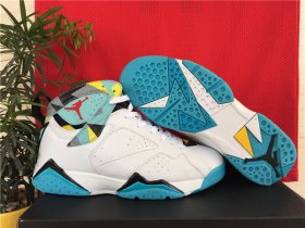 Wholesale Cheap Air Jordan 7 Retro Shoes White/blue-yellow-red