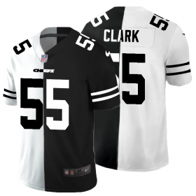 Cheap Kansas City Chiefs #55 Frank Clark Men\'s Black V White Peace Split Nike Vapor Untouchable Limited NFL Jersey