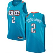 Wholesale Cheap Nike Thunder #2 Shai Gilgeous-Alexander Turquoise NBA Swingman City Edition 2018-19 Jersey