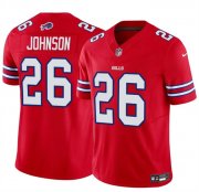 Cheap Men's Buffalo Bills #26 Ty Johnson Red 2024 F.U.S.E. Vapor Untouchable Limited Stitched Football Jersey