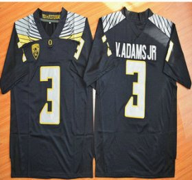 Wholesale Cheap Oregon Duck #3 Vernon Adams Jr Black College Football Nike Limited Jersey