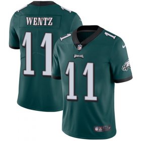 Wholesale Cheap Nike Eagles #11 Carson Wentz Midnight Green Team Color Men\'s Stitched NFL Vapor Untouchable Limited Jersey