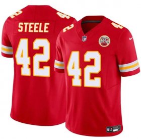 Cheap Men\'s Kansas City Chiefs #42 Carson Steele Red F.U.S.E. Vapor Untouchable Limited Football Stitched Jersey