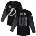 Cheap Adidas Lightning #18 Ondrej Palat Black Alternate Authentic 2020 Stanley Cup Champions Stitched NHL Jersey