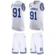 Wholesale Cheap Nike Cowboys #91 L. P. Ladouceur White Men's Stitched NFL Limited Tank Top Suit Jersey