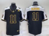 Wholesale Cheap Men's Dallas Cowboys #11 Micah Parsons Black Gold Thanksgiving With Patch Stitched Jersey