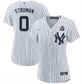 Cheap Women's New York Yankees #0 Marcus Stroman White 2024 World Series With Name Cool Base Stitched Baseball Jersey(Run Small)