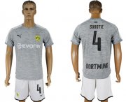 Wholesale Cheap Dortmund #4 Subotic Grey Soccer Club Jersey