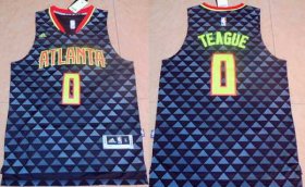 Wholesale Cheap Men\'s Atlanta Hawks #0 Jeff Teague Revolution 30 Swingman 2015-16 New Black Jersey