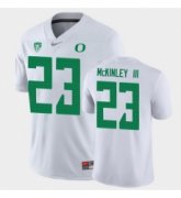 Wholesale Cheap Men Oregon Ducks Verone Mckinley Iii Game White College Football Jersey