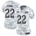 Cheap Women's Los Angeles Rams #22 Blake Corum 2024 F.U.S.E Arctic Camo Salute To Service Limited Stitched Football Jersey(Run Small)