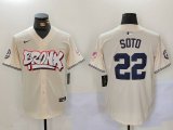 Cheap Men's New York Yankees #22 Juan Soto Cream Limited Stitched Baseball Jersey