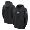 Cheap Men's Philadelphia Eagles Black Performance Pullover Hoodie