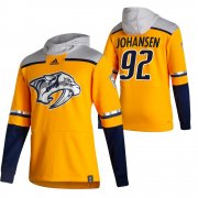 Wholesale Cheap Nashville Predators #92 Ryan Johansen Adidas Reverse Retro Pullover Hoodie Gold