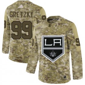 Wholesale Cheap Adidas Kings #99 Wayne Gretzky Camo Authentic Stitched NHL Jersey