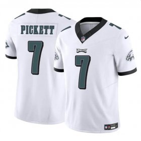 Cheap Men\'s Philadelphia Eagles #7 Kenny Pickett White 2023 F.U.S.E Vapor Untouchable Limited Football Stitched Jersey