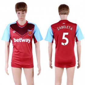 Wholesale Cheap West Ham United #5 Zabeleta Home Soccer Club Jersey