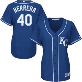 Wholesale Cheap Royals #40 Kelvin Herrera Royal Blue Alternate Women\'s Stitched MLB Jersey