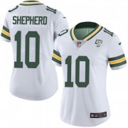 Wholesale Cheap Nike Packers #10 Darrius Shepherd White Women's 100th Season Stitched NFL Vapor Untouchable Limited Jersey