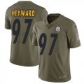 Wholesale Cheap Nike Steelers #97 Cameron Heyward Olive Men's Stitched NFL Limited 2017 Salute to Service Jersey