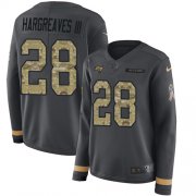 Wholesale Cheap Nike Buccaneers #28 Vernon Hargreaves III Anthracite Salute to Service Women's Stitched NFL Limited Therma Long Sleeve Jersey