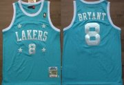 Wholesale Cheap Los Angeles Lakers #8 Kobe Bryant Light Blue With Star Swingman Throwback Jersey