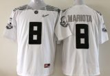 Wholesale Cheap Oregon Duck #8 Marcus Mariota 2015 Playoff Rose Bowl Special Event Diamond Quest White Jersey