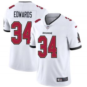 Wholesale Cheap Tampa Bay Buccaneers #34 Mike Edwards Men\'s Nike White Vapor Limited Jersey