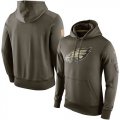 Wholesale Cheap Men's Philadelphia Eagles Nike Olive Salute To Service KO Performance Hoodie