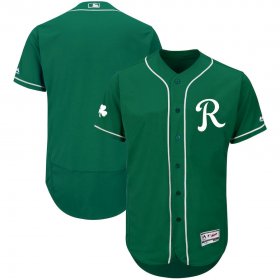 Wholesale Cheap Kansas City Royals Majestic St. Patrick\'s Day Flex Base Authentic Collection Celtic Team Jersey Green