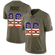 Wholesale Cheap Nike Ravens #96 Domata Peko Sr Olive/USA Flag Men's Stitched NFL Limited 2017 Salute To Service Jersey