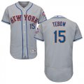 Wholesale Cheap Mets #15 Tim Tebow Grey Flexbase Authentic Collection Stitched MLB Jersey