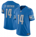 Wholesale Cheap Men's Detroit Lions #14 Amon-Ra St. Brown Blue 2023 F.U.S.E. Vapor Untouchable Limited Stitched Jersey