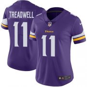 Wholesale Cheap Nike Vikings #11 Laquon Treadwell Purple Team Color Women's Stitched NFL Vapor Untouchable Limited Jersey