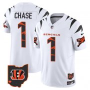 Cheap Men's Cincinnati Bengals #1 Ja'Marr Chase White Limited F.U.S.E. Special Vapor Untouchable Limited Stitched Football Jersey