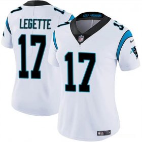 Cheap Women\'s Carolina Panthers #17 Xavier Legette White 2024 Draft Vapor Football Stitched Jersey