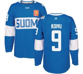 Wholesale Cheap Team Finland #9 Mikko Koivu Blue 2016 World Cup Stitched NHL Jersey