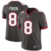 Wholesale Cheap Tampa Bay Buccaneers #8 Bradley Pinion Men's Nike Pewter Alternate Vapor Limited Jersey