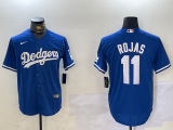 Cheap Men's Los Angeles Dodgers #11 Miguel Rojas Blue Cool Base Stitched Jersey