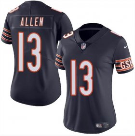 Cheap Women\'s Chicago Bears #13 Keenan Allen Navy 2024 Vapor Football Stitched Jersey(Run Small)