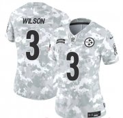 Cheap Women's Pittsburgh Steelers #3 Russell Wilson 2024 F.U.S.E Arctic Camo Salute To Service Limited Stitched Football Jersey(Run Small)