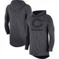 Wholesale Cheap Nike Chicago Bears Heathered Charcoal Fan Gear Tonal Slub Hooded Long Sleeve T-Shirt