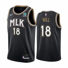 Wholesale Cheap Nike Hawks #18 Solomon Hill Black NBA Swingman 2020-21 City Edition Jersey