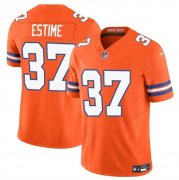 Cheap Men's Denver Broncos #37 Audric Estime Orange F.U.S.E. Mile High Collection 1977 Throwback Vapor Limited Football Stitched Jersey