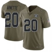 Wholesale Cheap Men's Las Vegas Raiders #20 Damon Arnette Limited Green 2017 Salute to Service Jersey