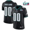 Wholesale Cheap Men's Philadelphia Eagles ACTIVE PLAYER Custom Black Super Bowl LVII Patch Vapor Untouchable Limited Stitched Jersey