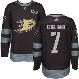 Wholesale Cheap Adidas Ducks #7 Andrew Cogliano Black 1917-2017 100th Anniversary Stitched NHL Jersey