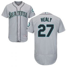 Wholesale Cheap Mariners #27 Ryon Healy Grey Flexbase Authentic Collection Stitched MLB Jersey