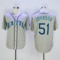 Wholesale Cheap Mariners #51 Randy Johnson Grey New Cool Base Stitched MLB Jersey