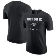 Cheap Men's Brooklyn Nets Black Just Do It T-Shirt